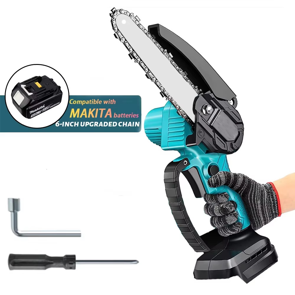 Mini Chainsaw for Makita 18v (No Battery) Woodworking with Small Handheld Electric 6-inch Logging Sa