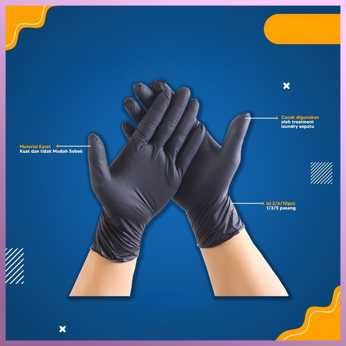 Sarung tangan latex / Sarung tangan karet hitam