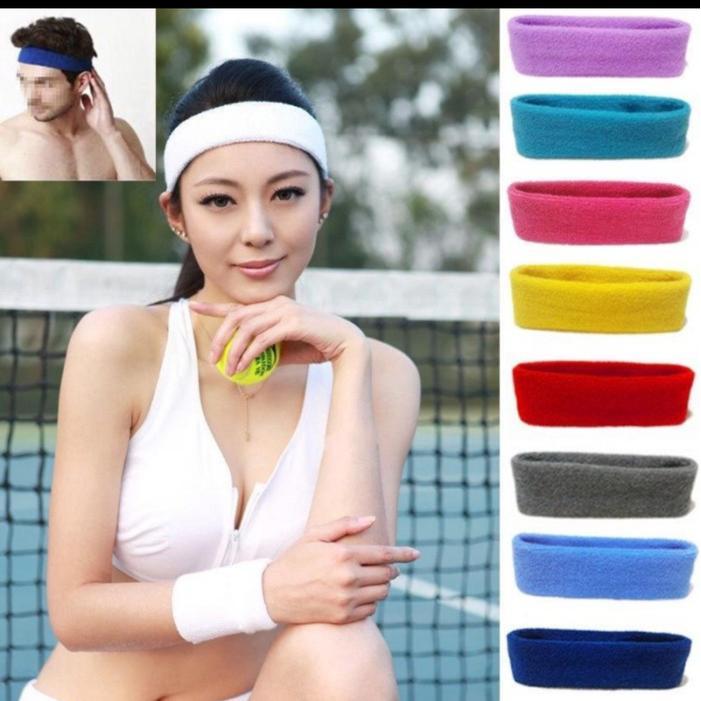 Bandana Sport Bandana Olahraga Pria Wanita Bandana Gym / Lari - Putih