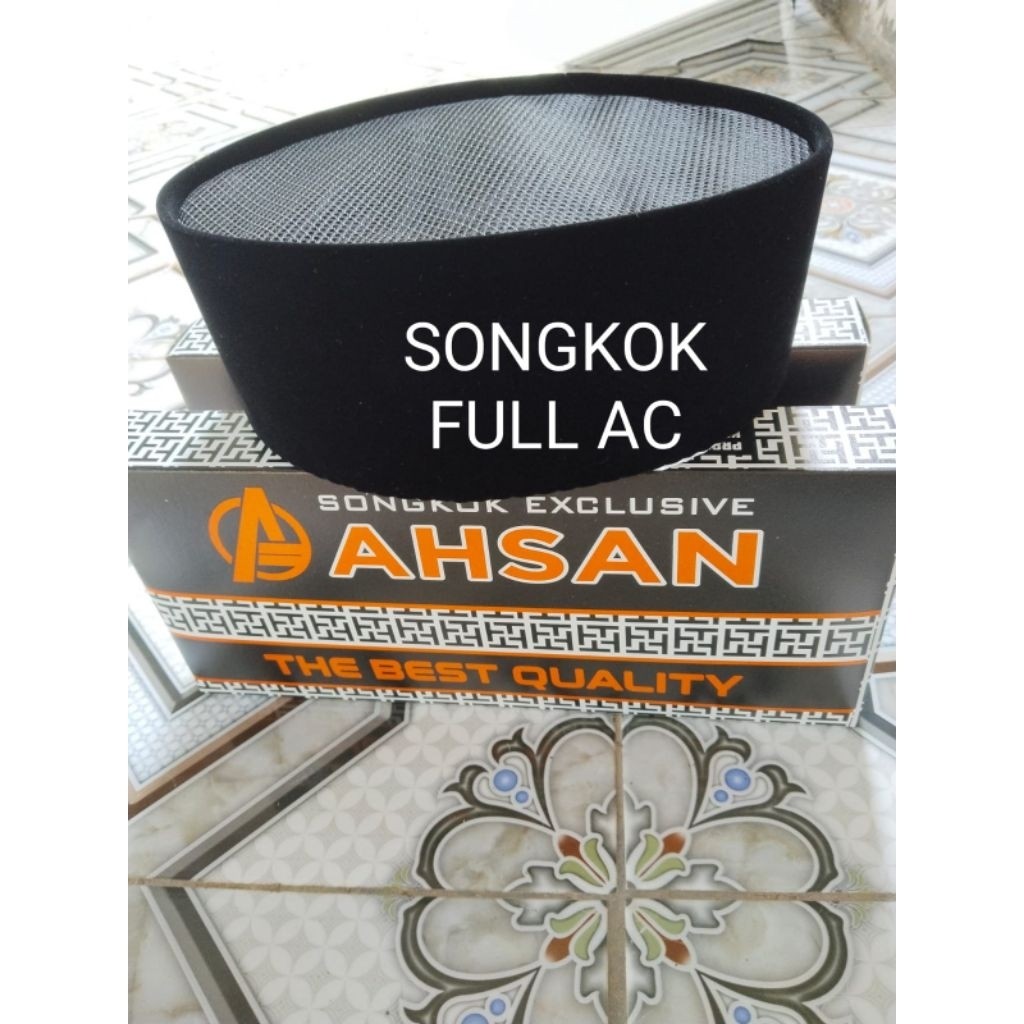 [TERBARU] Songkok hitam motif full AC tinggi 7,8,9,10 Murah Berkualitas