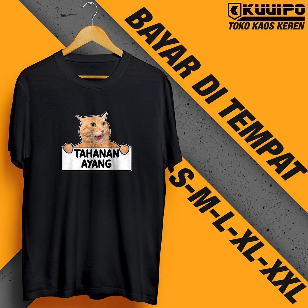 Kaos Kucing Oren Tahanan Ayang kaos distro murah