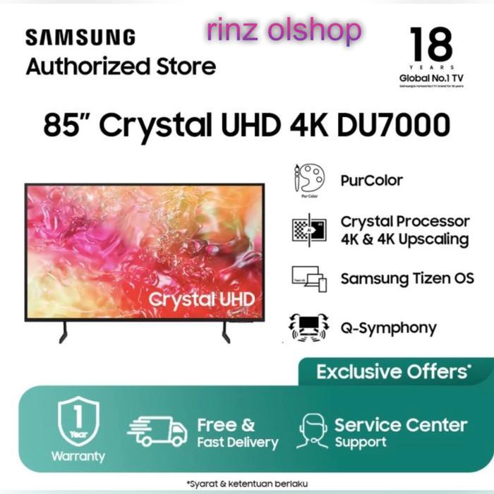 LED TV SAMSUNG 85DU7000 SMART TV CRYSTAL UHD 4K UA85DU7000KXXD 85 INCH
