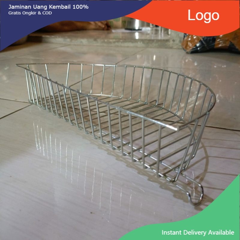 peniris keranjang setengah lingkaran/peniris makanan/peniris minyak/peniris wajan