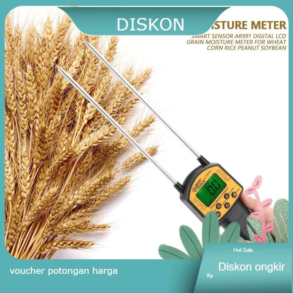 Grain Moisture Meter AR991 Smart Sensor Tester AR 991 padi jagung kapas kacang MC AR-991 SmartSensor