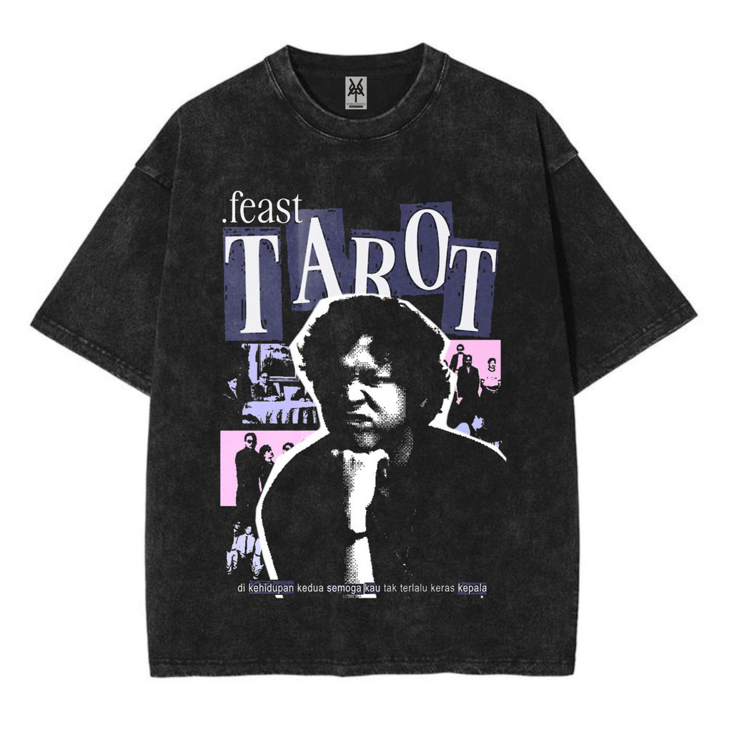 NVRLMERCH "Kaos oversize feast tarot washed washing vintage tee