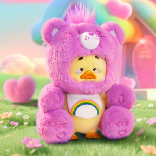 BNS Series UpsetDuck x Care Bears Hug Myself Duck Plush Keychain