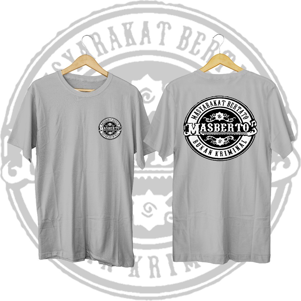 kaos distro lengan pendek motif // masberto // masberto mesin tato // masyarakat bertato