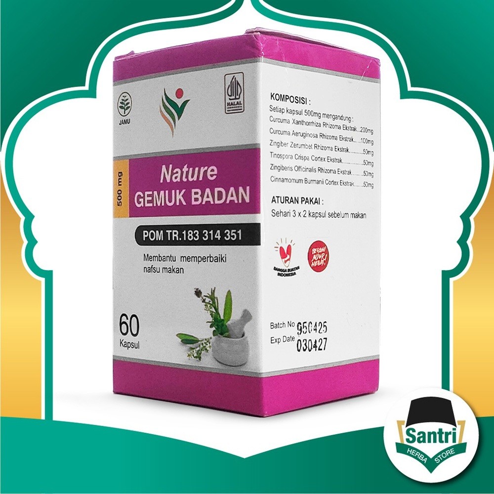 VITAMIN NATURE PENGGEMUK BADAN ALAMI VITAMIN PENAMBAH BERAT BADAN Kapsul NATURE Gemuk Badan Suplemen