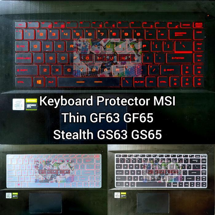 Keyboard Protector MSI Thin GF63 GF65 Stealth GS65 GS53 - Merah