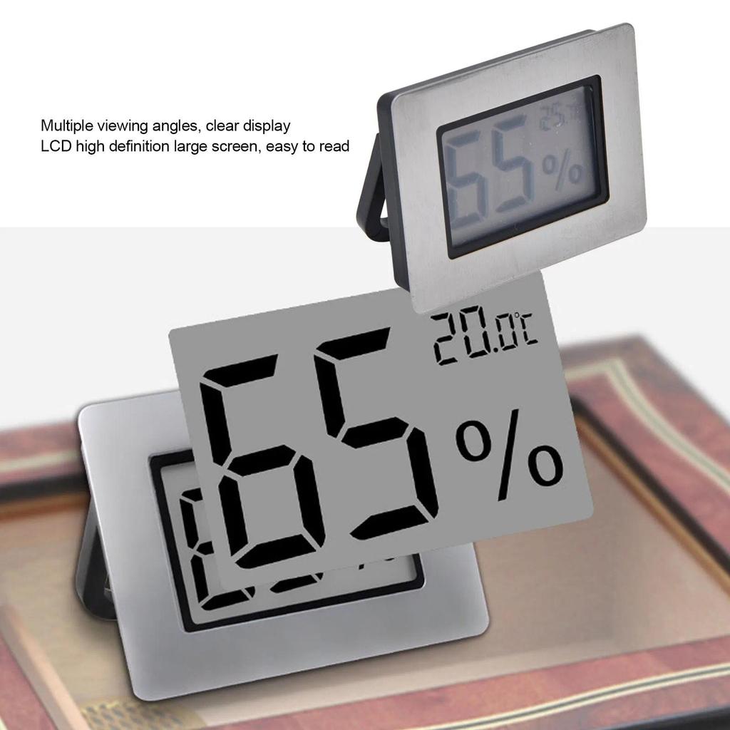 Digital Thermometer Hygrometer Embedded Design LCD Electronic Thermometer Hygrometer for Cigar Box G