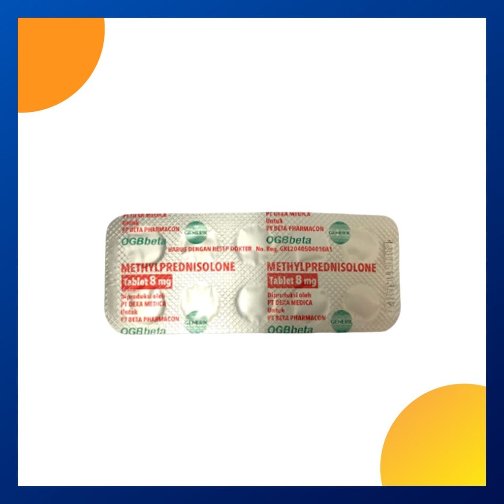 METHYLPREDNISOLONE GENERIK BETA 8 MG 1 BLISTER @ 10 TABLET