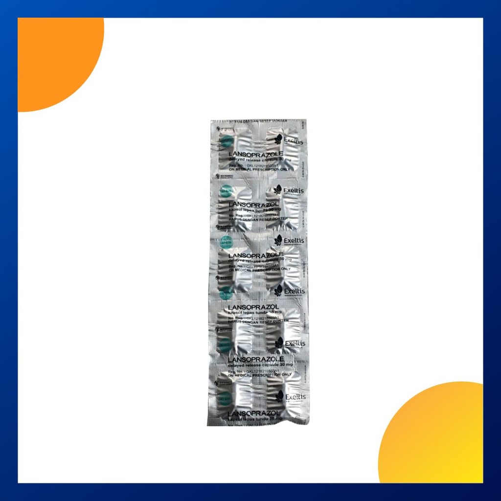 LANSOPRAZOLE GENERIK NUFARINDO 30 MG 1 STRIP @ 10 KAPSUL LEPAS TUNDA