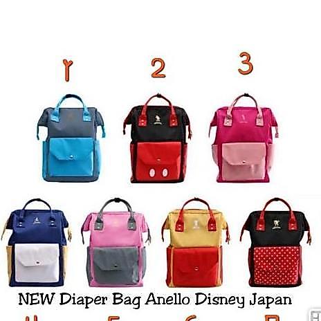Anelo Termurah Anello Disney / Tas Bayi Multifungsi Anello Waterproof Premium / Ransel Popok Bayi.
