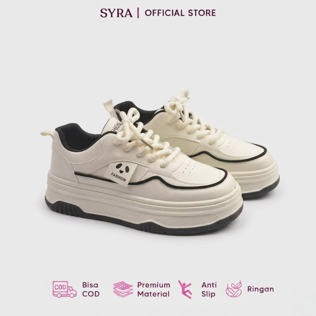 Syra Sepatu Wanita Sneakers Sport Shoes Fashion Sepatu Sole Tinggi