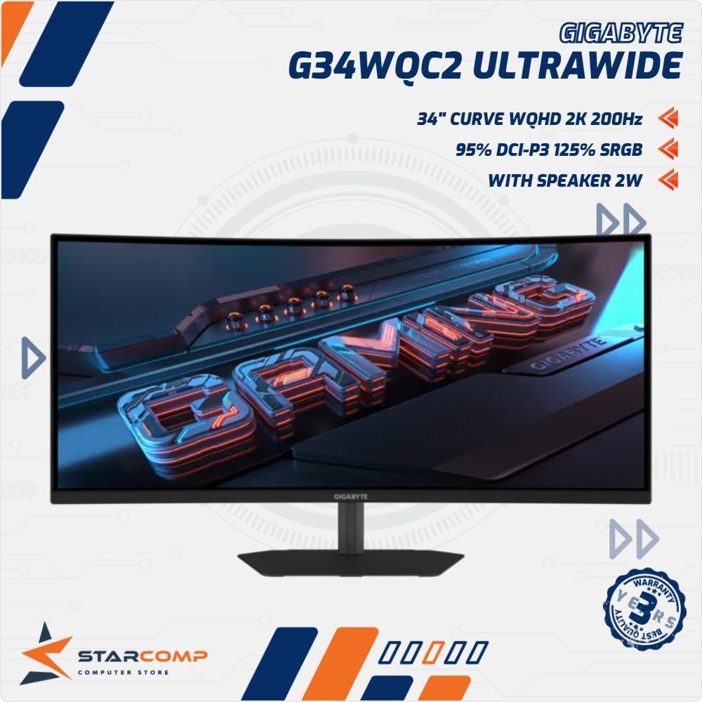 Gigabyte G34WQC2 Ultrawide 34 Inch WQHD 2K 200Hz Monitor