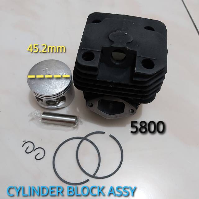 COD Cylinder Block Boringan Silinder Blok mesin Chain Saw 5800 58 5880 mesin sinso sensor mini kecil