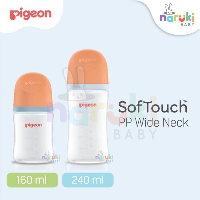 Pigeon Botol Susu Wide Neck 160ml Peristaltic Plus 160 ml 1pcs - Orange, 240mL NO NIPPLE