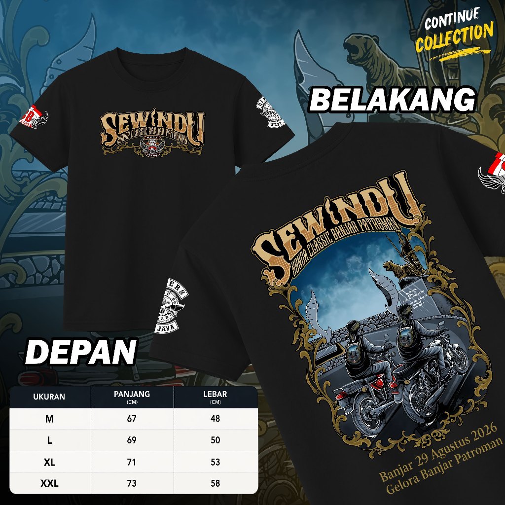 KAOS ACARA SEWINDU HONDA CLASSIC BANJAR PATROMAN HCBP BANJAR ORIGINAL