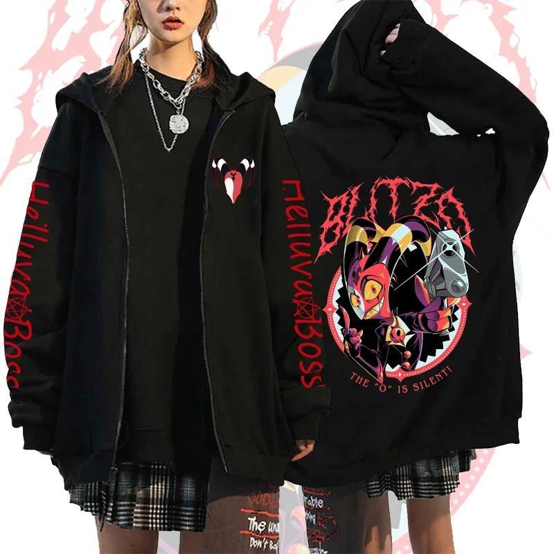 Jaket Helluva Boss Casual Fashion Sweatshirts jacket zipper helluva boss
