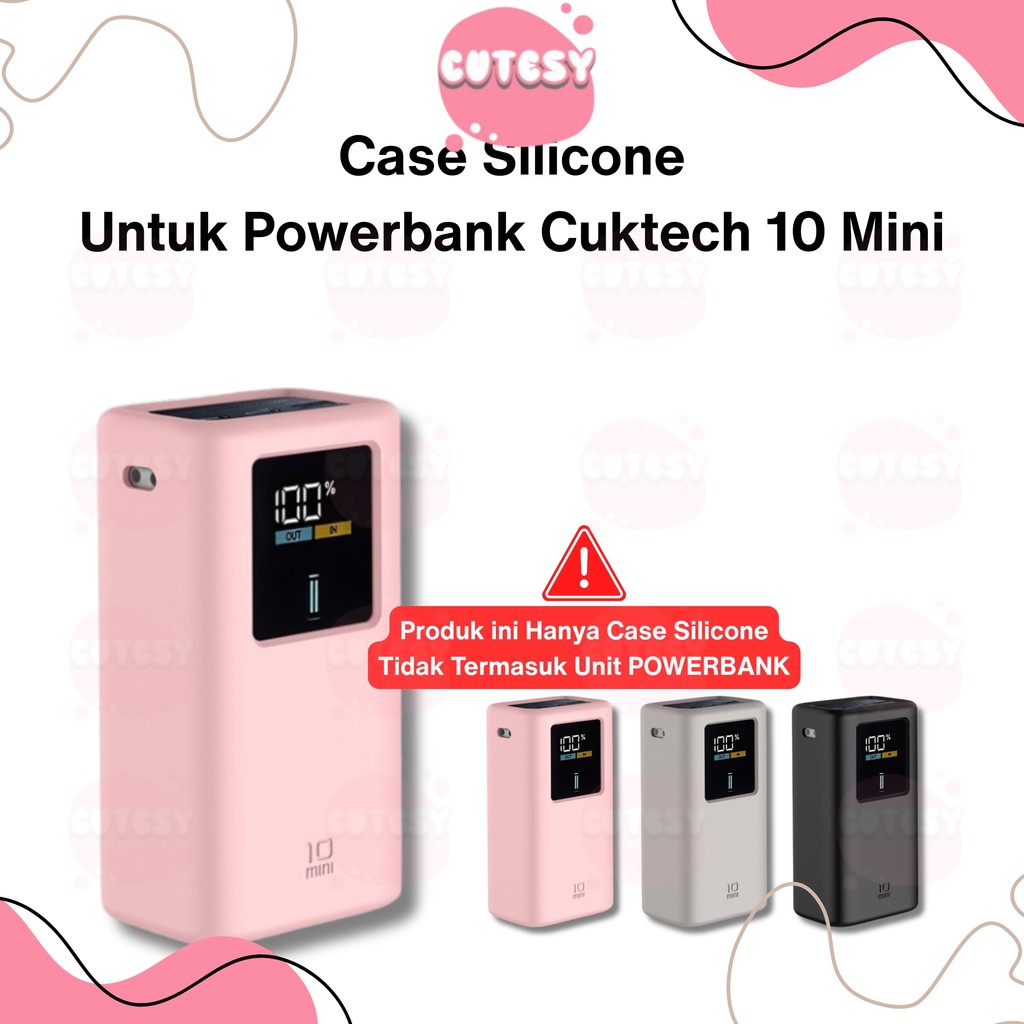 Case Silicone Untuk Powerbank Cuktech 10 Mini Casing Pelindung Cuktech 10 Mini Antigores Premium