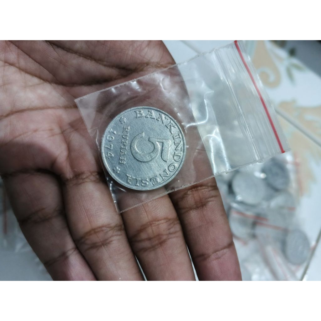 (READY STOK) UANG KOIN KUNO 5 RUPIAH KB 1974 (TERLARIS)