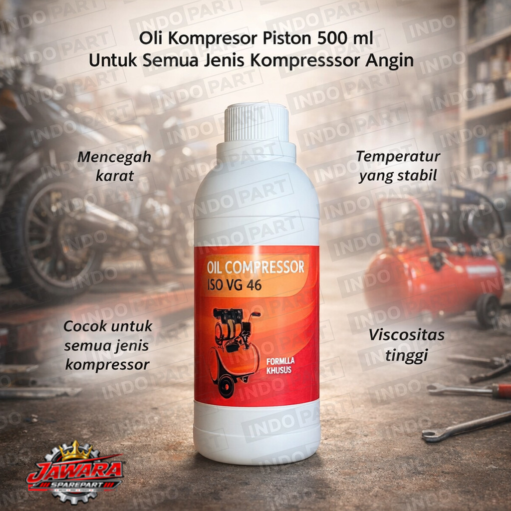 Oli Kompresor Angin VG 46 500ml | Oli Piston Semua Jenis Kompresor