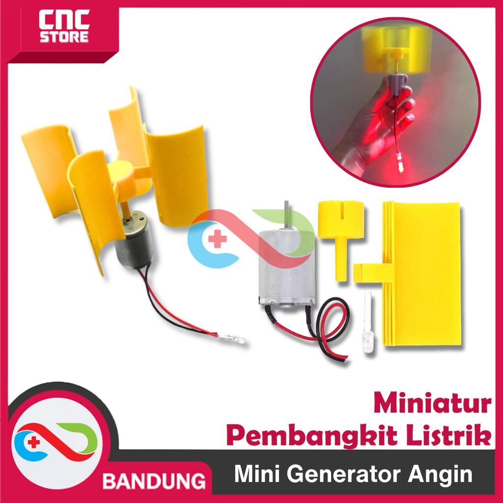 MINIATUR PEMBANGKIT LISTRIK TENAGA ANGIN DIY SENSOR KECEPATAN ANGIN UP TO 5V