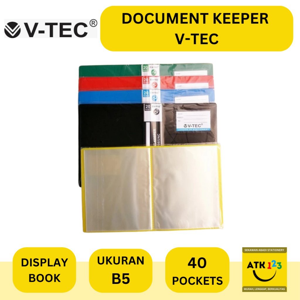 V-TEC Map Clear Holder / Document Keeper / Dokument Keeper B5 V-TEC Isi 40