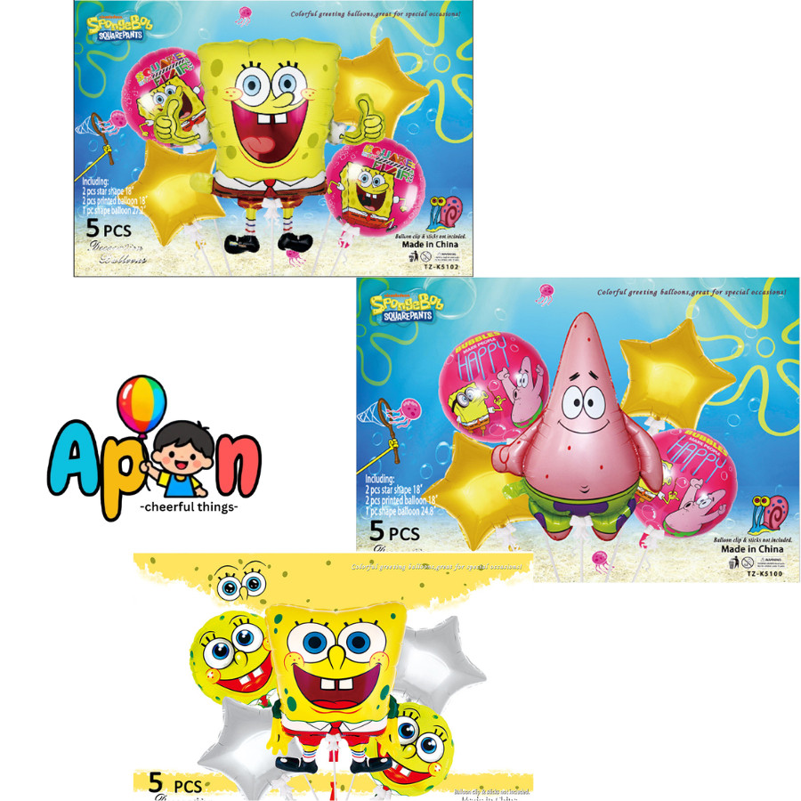 Paket Balon Spongebob/Patrick/Dekorasi Balon/Set Balon Foil