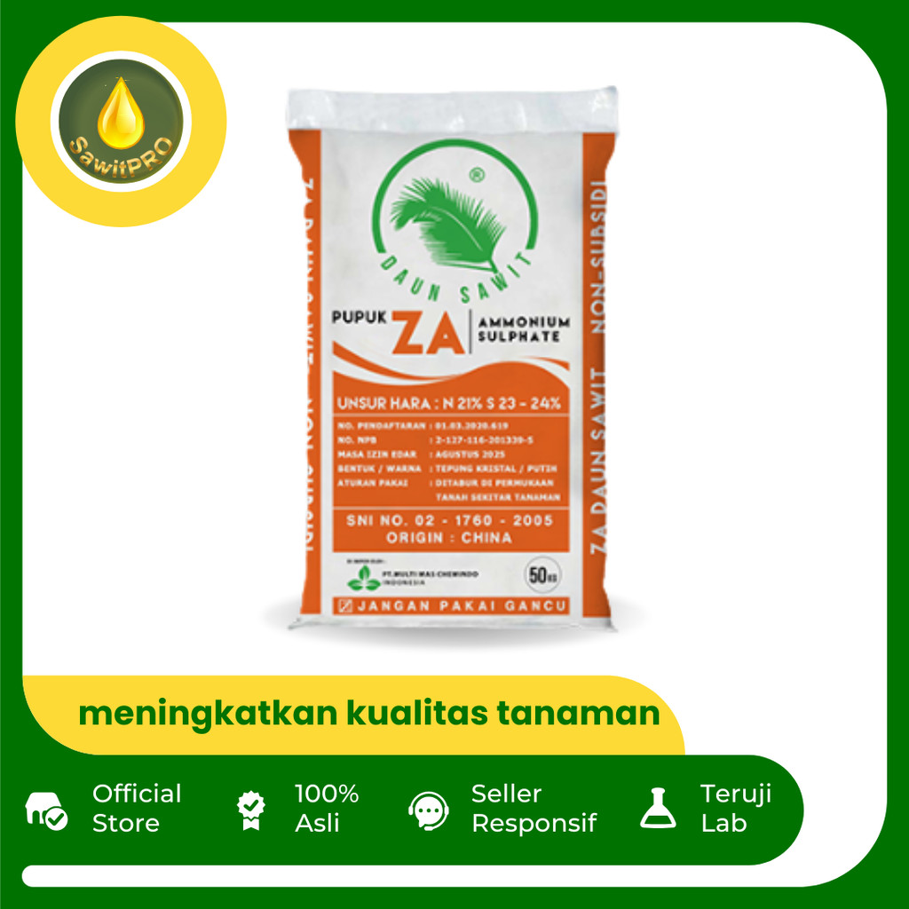Pupuk ZA Cap Daun 50Kg - Penyubur Daun dan Batang Tanaman Sawit