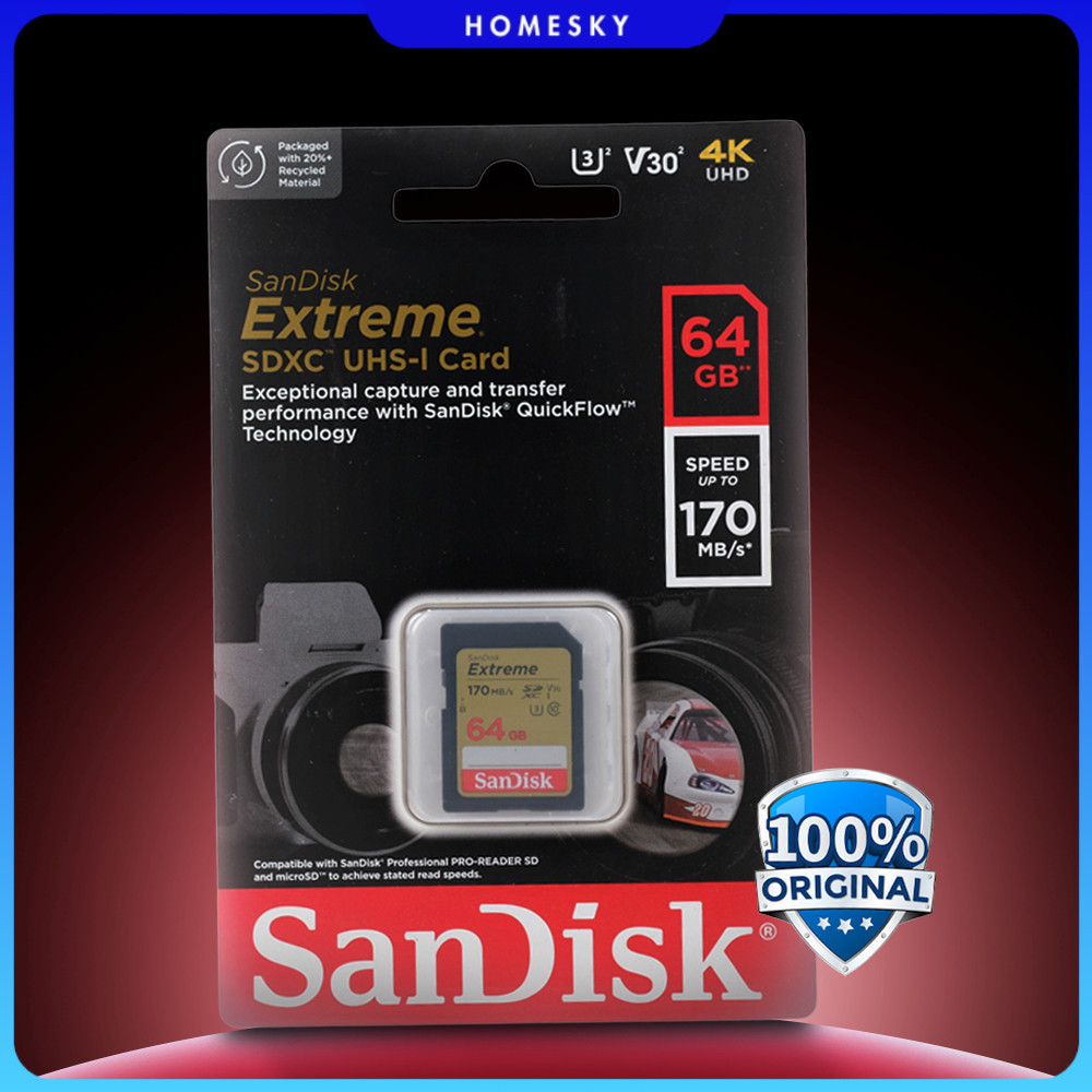 SanDisk Extreme SDXC UHS-I Card V30 U3 Class - SDSDXV