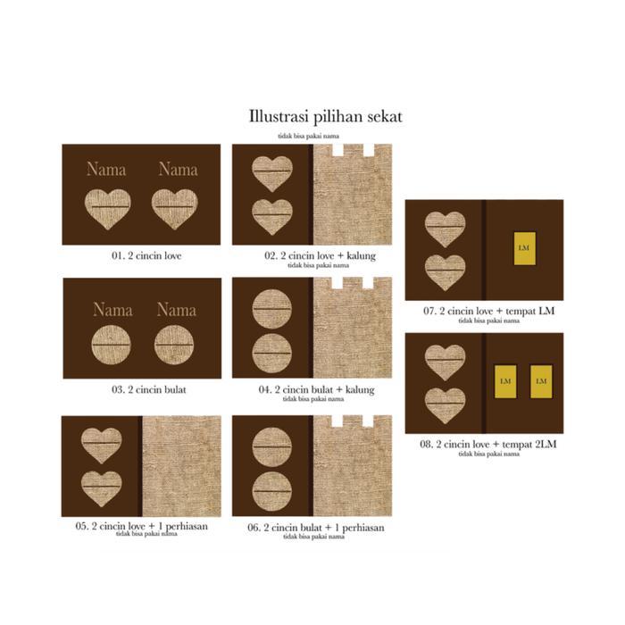 Ring Box Rustic 15x10cm / Kotak Mahar Seserahan / Seserahan Rustic
