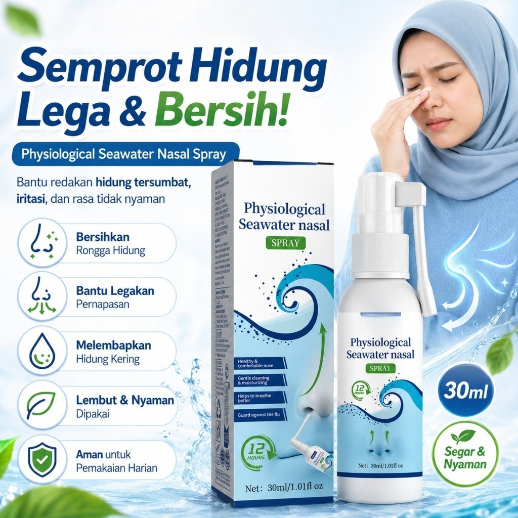 [Semprotan Hidung Saline Medis] Semprotan Hidung Saline Steril Alami / Meredakan Hidung Tersumbat Da