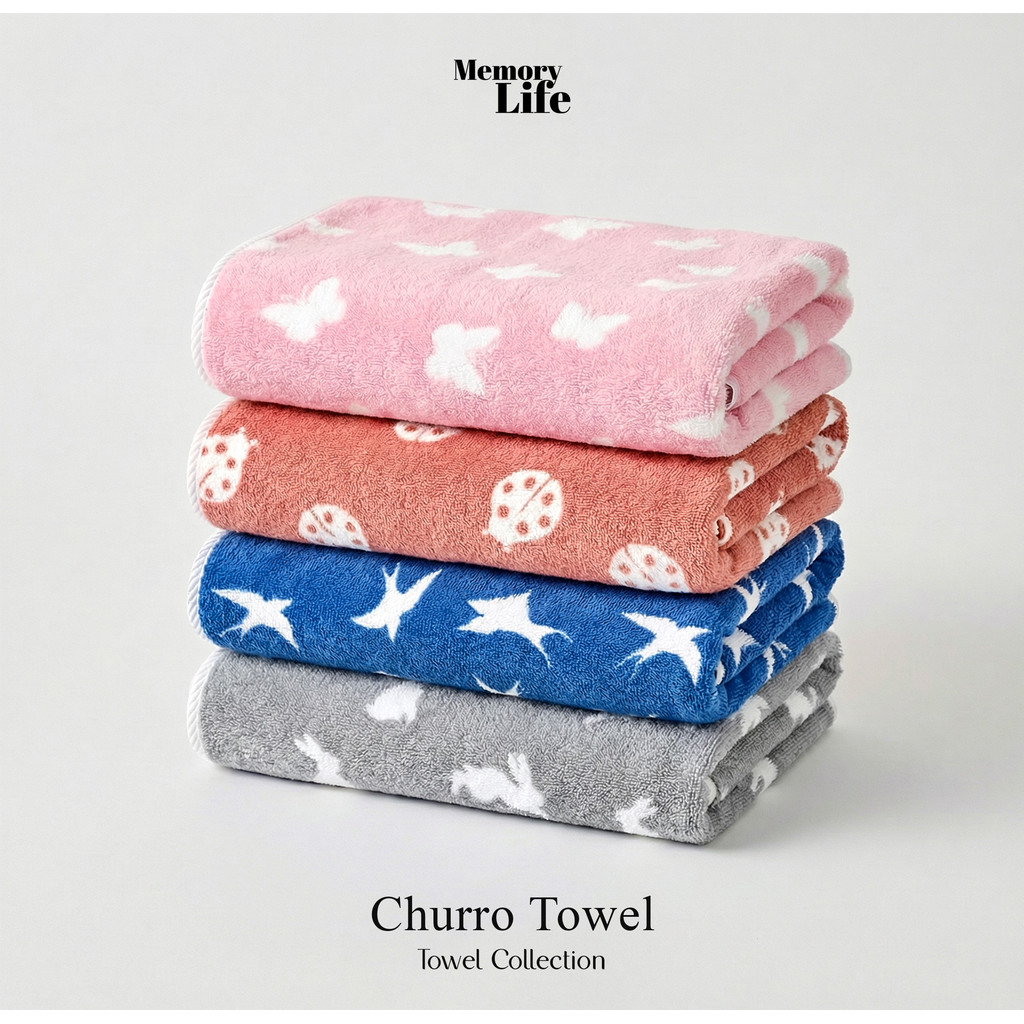 MemoryLife - Churro Towel | Handuk Anak Premium | Soft & Absorbent Towel