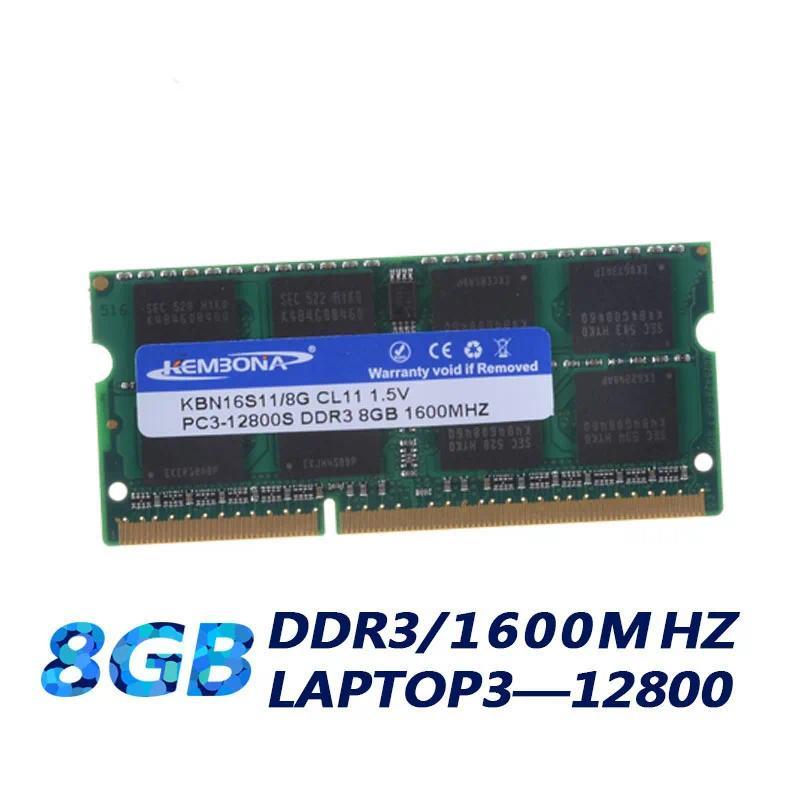 KEMBONA DDR3 8GB PC12800----RAM DDR3 1600Mhz 8GB 1.5V (for All Motherboard) SO-DIMM RAM DDR3 Noteboo
