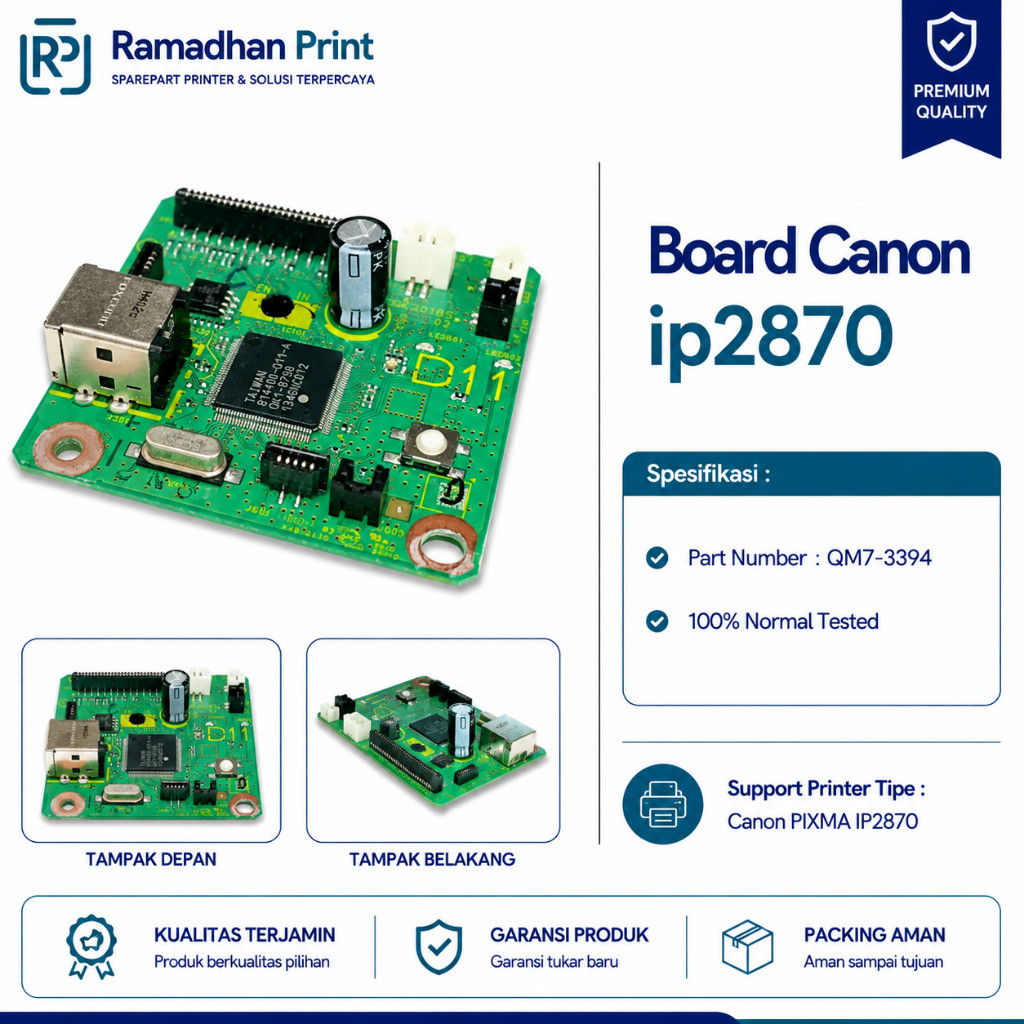 Mainboard Printer Canon Used iP2870 iP-2870 Logic Board IP2870 MP237 MP287 MG2570 TS307 G1000 G2000 