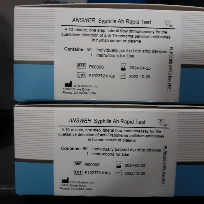 Syphilis Test Strip Answer 50pcs