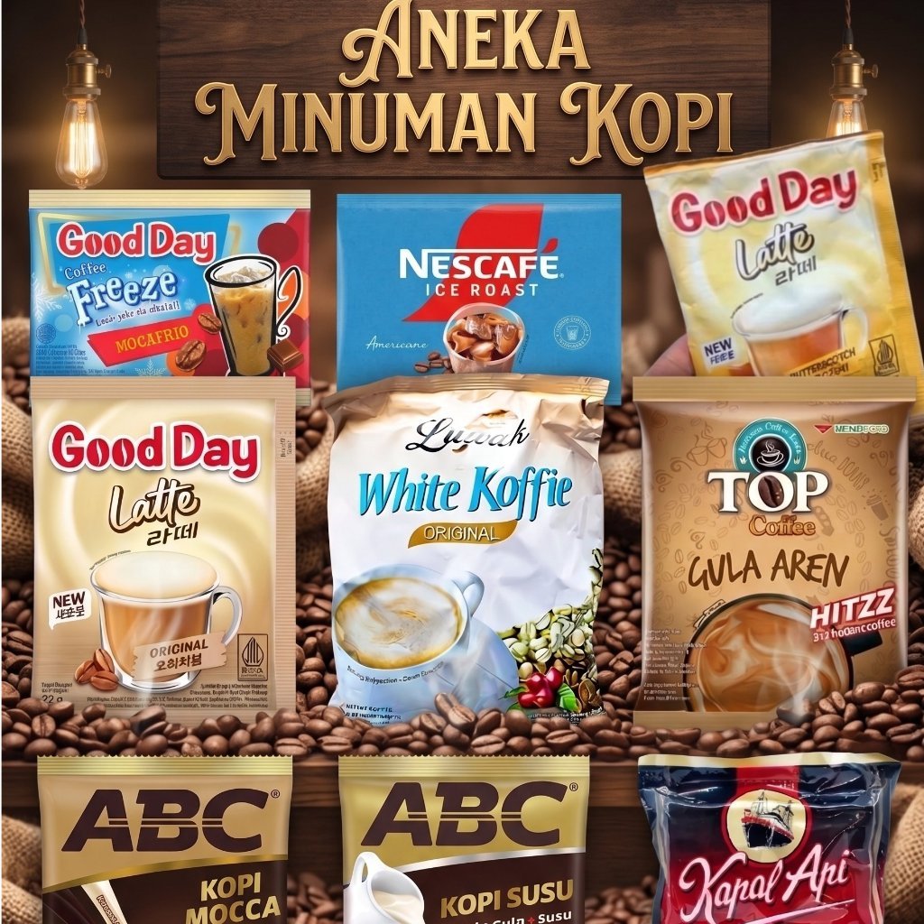 Aneka minuman kopi Harga ecer Kapal Api Special Mix abc susu mocca luwak white koffie original top g
