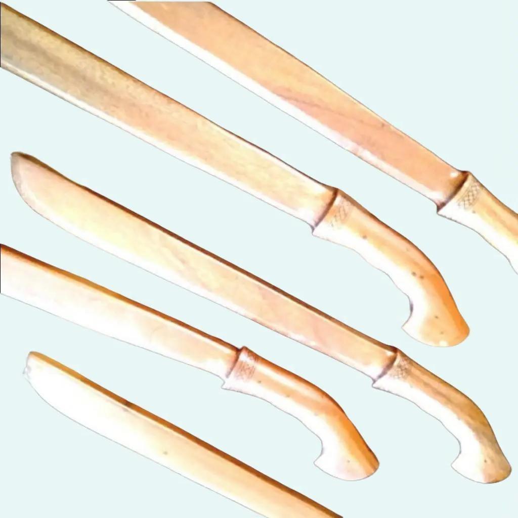 Kerajinan  Glok Kayu Mainan Peragaan Latihan Silat Beladiri/Golok Kayu Jati/Golok Silat Kayu