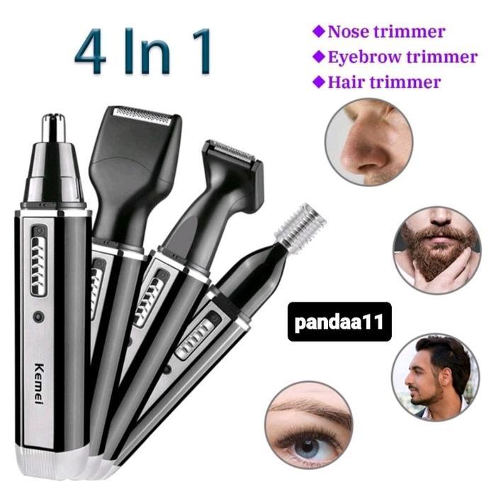 ART Alat Cukur Kemei 4 In 1 KM-6630 / Mesin Cukur Jenggot Kumis Bulu Hidung Alis 4iN1 - KEMEI 6630 -