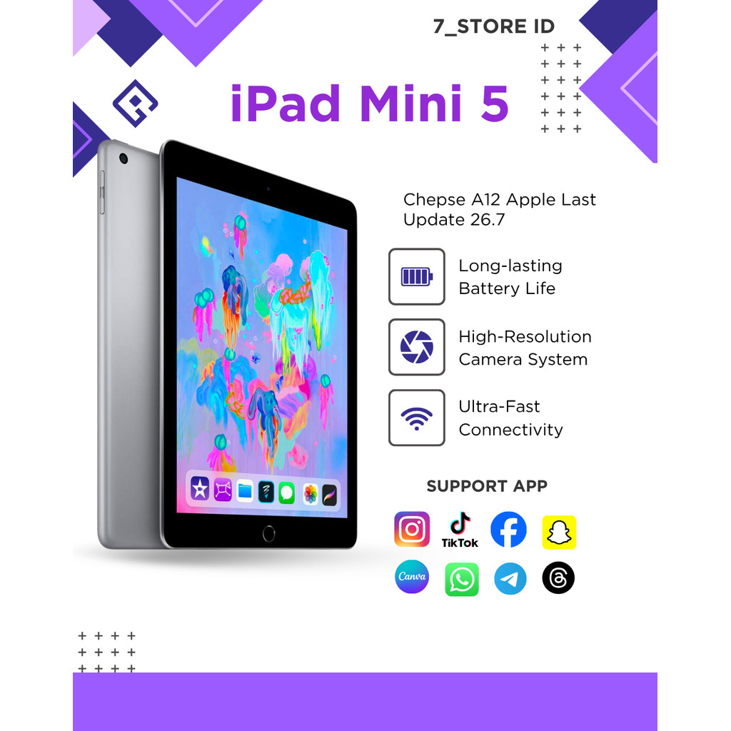 iPad MIni 4 /iPad  Mini 5 64 / 128 GB Celluler / Wifi Only  , iPad edukasi buat anak , tablet murah 
