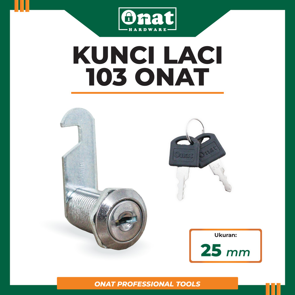ONAT Cam Lock camlock Kunci Laci 103 - 25 mm Lemari ONAT