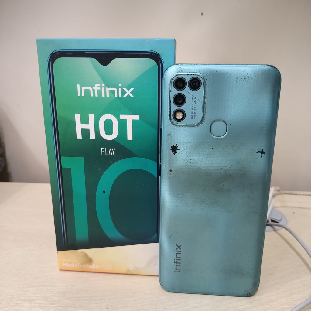 Handphone Infinix Hot 10 Play Ram 3/32GB ( Cek Deskripsi Minus 0044 ) 595443