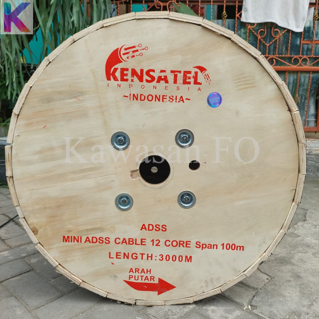 MINI ADSS 12 CORE 3KM / KU 12 Core Mini Adss Cable / Kabel Mini Adss 12Core 3000Meter Kensatel