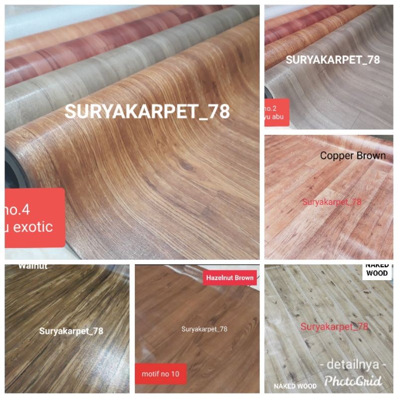 wearbee2 KARPET PLASTIK /KARPET LANTAI VINYL PLASTIK TEBAL IMPORT ( KOREA ) LEBAR 2m TEBAL 0.5mm