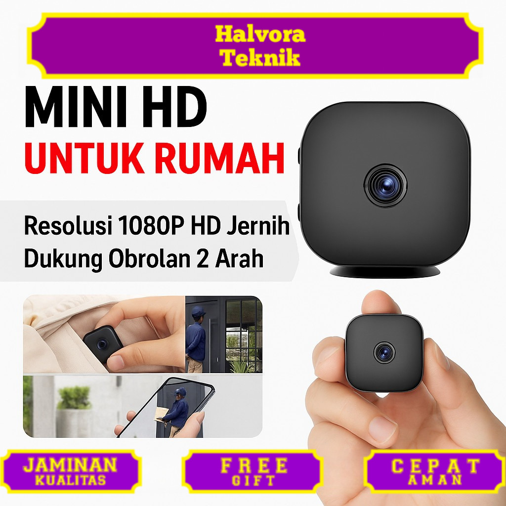 【Ultra Mini】Kamera Nirkabel Hd Rumah Ultra-Kecil/Kamera Hd Pengawasan Rumah Nirkabel Cerdas/Kamera R