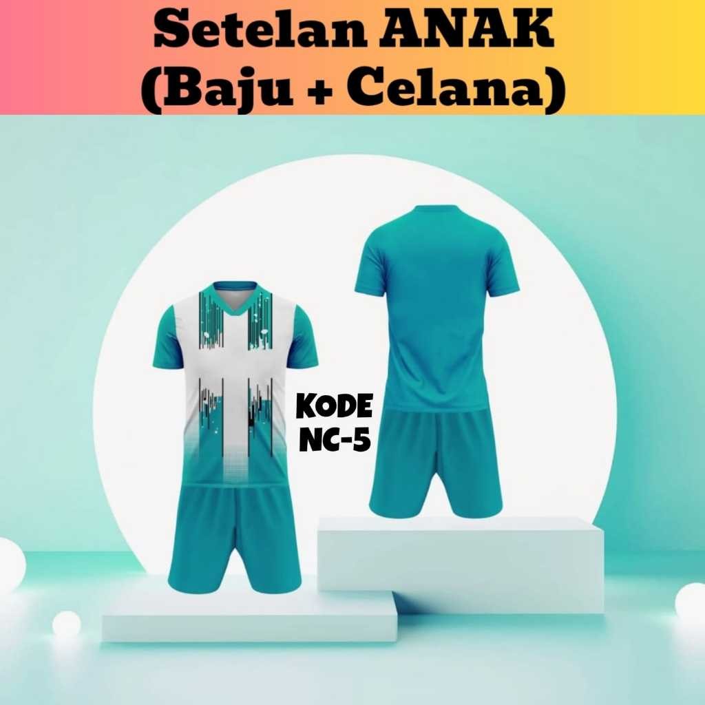 (JKT) Jersey Bola Anak Laki Laki | Baju Futsal Anak Perempuan | Baju Bola Anak SD | Jersey Bola Anak