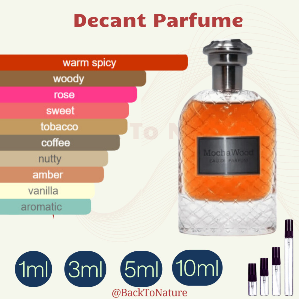 Decant Parfum - Fragrance World Mocha Wood