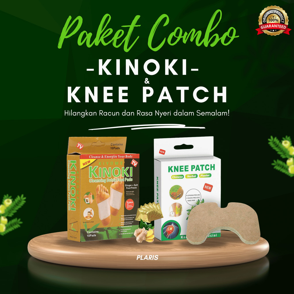 (PAKET SEHAT) Koyo Kinoki Detox Kaki & Knee Patch Pereda Nyeri Lutut Foot Hand Masker Perawatan Exfo