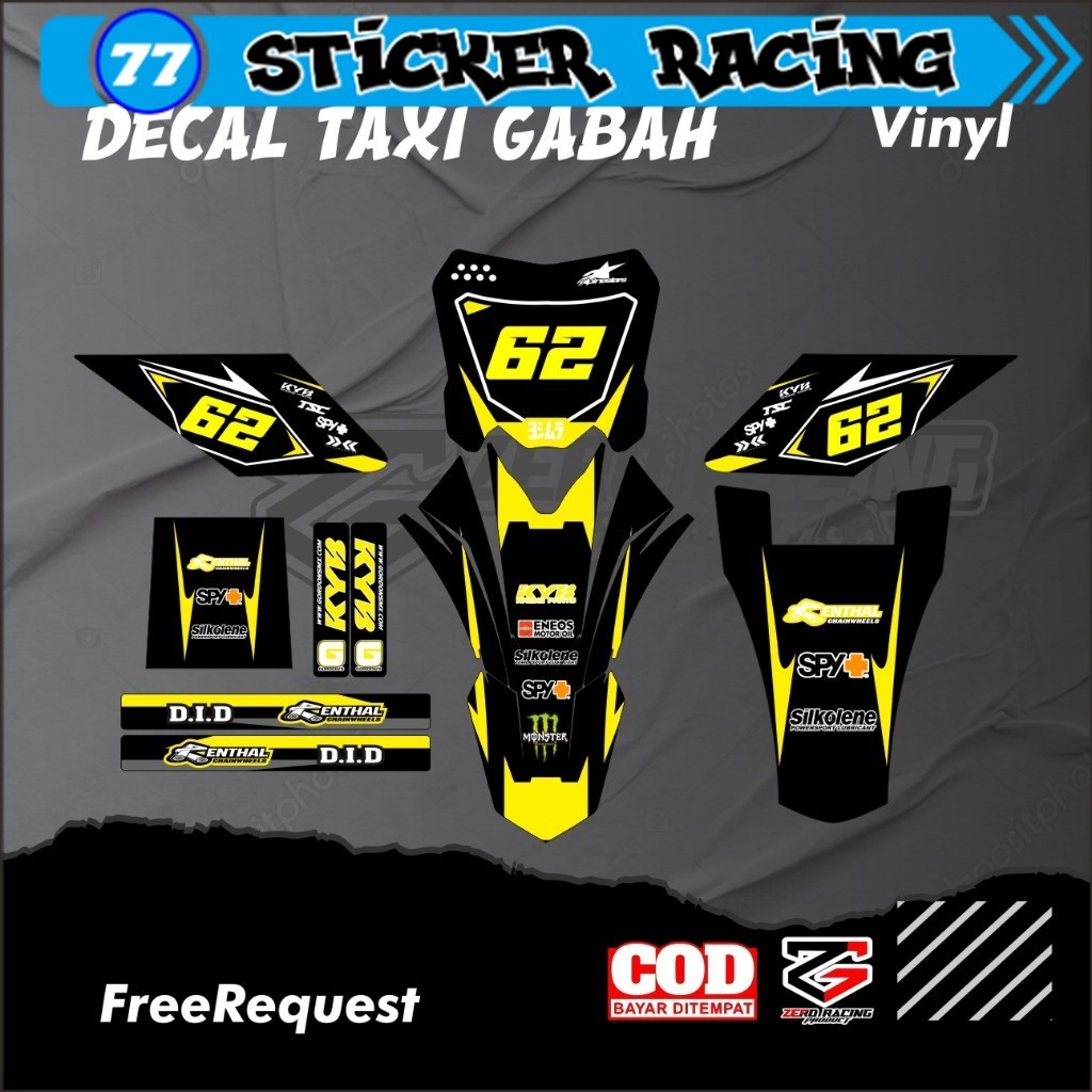 Decal Ojek Gabah Decal Taxi Gabah Yz New Decal Ojek Gabah Bahan Vinyl Bahan Hologram Free Custom